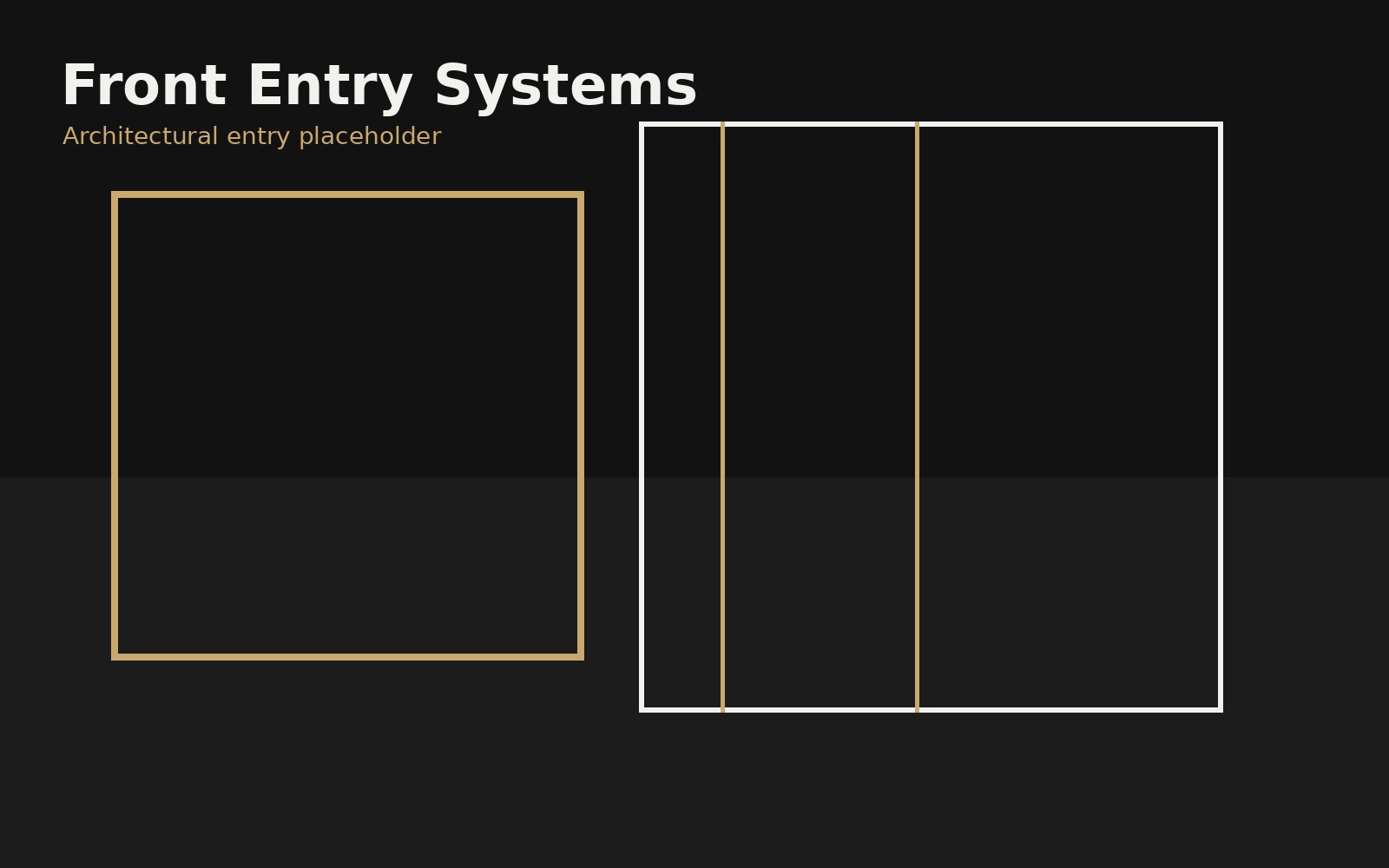 Architectural aluminium front entry door
